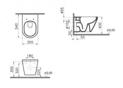 Vitra Integra Rimless Wall Hung WC