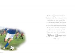 Birthday Card - Grandson - Football - Foiled - Regal