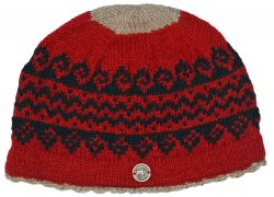 Pure new wool beanie - Garva - Red