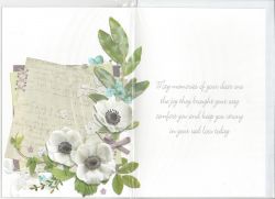 Sympathy Card - Deepest Sympathy - Flowers & Butterfly