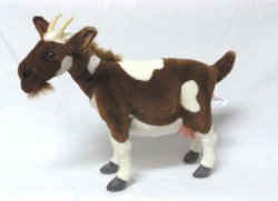 Soft Toy Goat Brown & White by Hansa (48cm) 4623