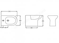 RAK Compact Special Needs Back To Wall Bidet No Overflow