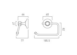Booth & Co. Axbridge Toilet Roll Holder - Chrome