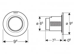 Geberit Type 01 White Alpine Dual Flush Button For 8cm Concealed Cistern
