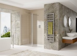 Sommer Evolve 400mm Hinged Return Panel (Chrome Frame)