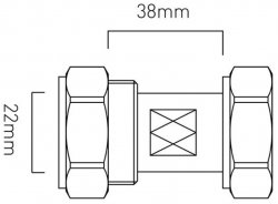 Vado i-Tech Protherm In-Line Thermostatic Valve