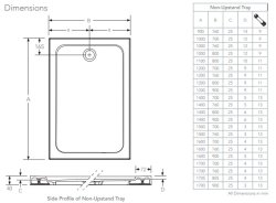 Mira Flight Low 1700 x 900mm Rectangle Shower Tray