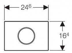 Geberit Sigma 10 Gloss/Matt/Gloss Chrome Touchless Infrared Flush Plate For Sigma 12cm Cistern