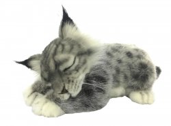 Soft Toy Lynx Wildcat Lying by Hansa (29cm) 7813