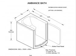Ambiance Walk-In Bath with Twin Wastes
