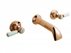 BC Designs Victrion Lever 3 Hole Wall Mounted Bath Filler
