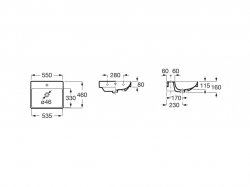 Roca Ona 550mm Wall Hung Basin