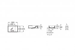 Roca Ona 550mm Rectangular Countertop Basin