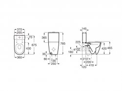 Roca Ona Close Coupled Rimless WC