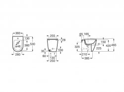 Roca Ona Back-to-Wall Floorstanding Bidet