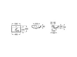 Roca Ona Unik Compact 500mm Basin & Light Oak Unit (2 Drawers)