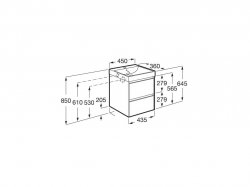 Roca Ona Unik Compact 450mm Basin & Light Oak Unit (2 Drawers)