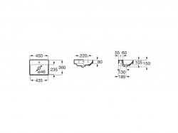 Roca Ona Unik Compact 450mm Basin & Light Oak Unit (2 Drawers)