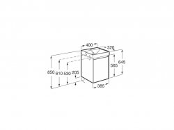 Roca Ona Unik Compact 400mm Basin & Matt White Unit (1 Drawer)