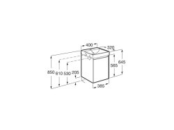 Roca Ona Unik Compact 400mm Basin & Light Oak Unit (1 Drawer)