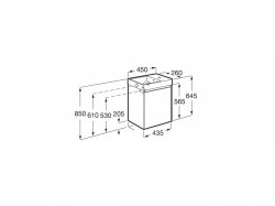 Roca Ona Unik Compact 450mm Right Hand Basin & Dark Elm Unit (1 Door)