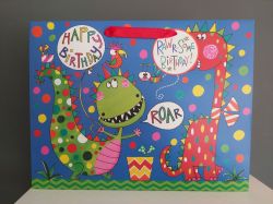 Dinosaur Triceratops Happy Birthday Gift, Card & Bag 