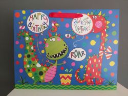 Dinosaur Stegosaurus Happy Birthday Gift, Card & Bag 