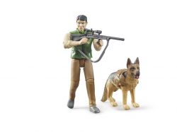 Forester Worker Figure & Dog - Bruder 62660 Scale 1:16