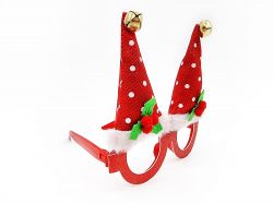 Christmas Red Santa Hat Novelty Party Glasses - Snazzy Santa