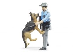 Policeman Figure & Dog - Bruder 62150 Scale 1:16