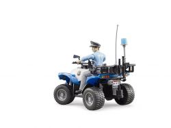 Police Quad Bike & Policeman Figure - Bworld - Bruder 63010 Scale 1:16