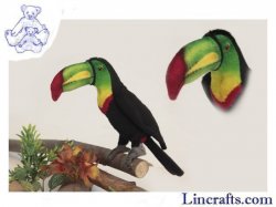 Soft Toy Bird, Toucan by Hansa (11cmH) 6418