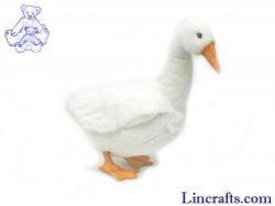 Soft Toy Bird, White Goose by Hansa (43cm) 3709