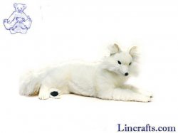 Soft Toy Snow Fox Lying by Hansa (60cm) 4796