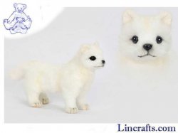 Soft Toy Snow Fox Cub Standing by Hansa (20cm.L) 6831