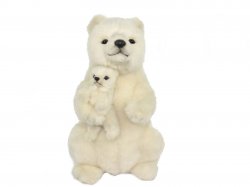 Soft Toy Polar Bear Mama & Baby by Hansa (29cm) 7964