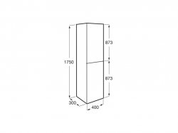 Roca Ona Matt Sand Grey Column Unit (2 Doors)