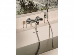 Roca Ona Wall Mounted Matt Black Bath Shower Mixer