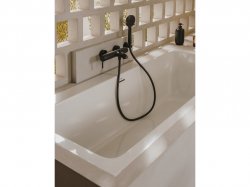 Roca Ona Wall Mounted Matt Black Bath Shower Mixer