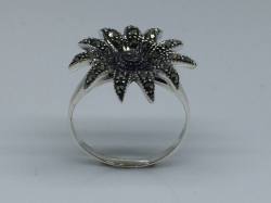 925 Marcasite Flower Ring