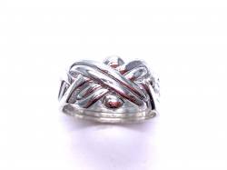 Silver 6 Band Puzzle Ring