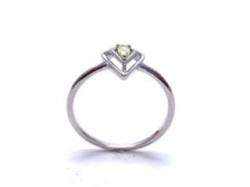 Silver Light Green CZ Kite Design Ring Q