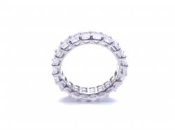 Silver White CZ Full Eternity Ring P