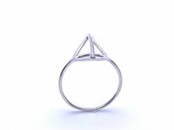 Silver Cut Out Kite Design Ring