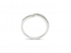 Silver CZ Pointed Wishbone Ring