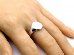 Silver Oval Signet Ring 14x12mm