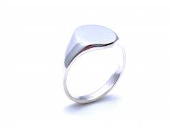 Silver Oval Signet Ring 14x12mm