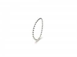 Silver Beaded Band Ring