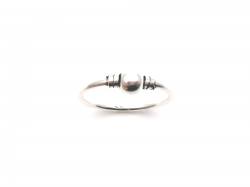 Silver Ball Style Ring