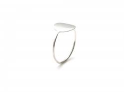 Silver Plain Oval Disc Ring